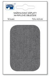 Riflové nažehľovacie záplaty malé - svetlo šedá